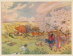 Noahs Ark: Regnbuen (farvelitografi)