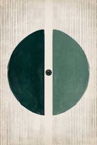 Minimalistisk, delt grøn cirkel af Ema Paraschiv