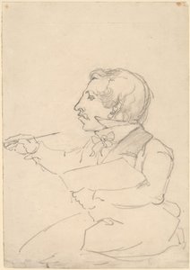 Eastman Johnson skitsering af Emanuel Gottlieb Leutze