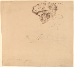 Studier til "Washington Crossing the Delaware" [recto] af Emanuel Gottlieb Leutze