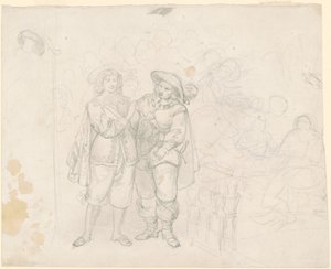 To kavalerer [recto] af Emanuel Gottlieb Leutze