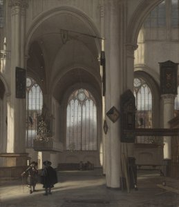 Interiør af en kirke, ca. 1680 (olie på lærred) af Emanuel de Witte