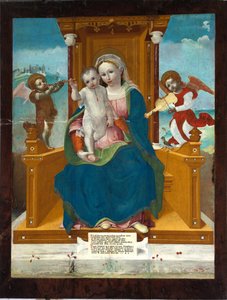 Madonna og barn med engle af Emanuele Macario