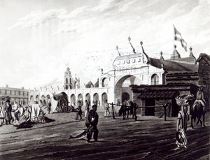 Market Place, engraved by Daniel Havell (1785-1826) 1820