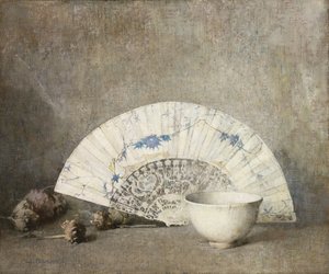 The Fan, ca. 1919 (olie på lærred) af Emil Carlsen