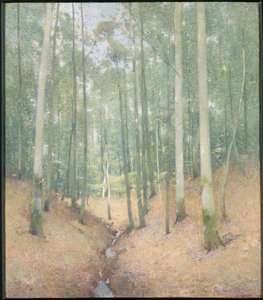 Træ interiør af Emil Carlsen