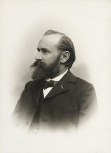Portræt af komponisten og organisten Otto Malling 1848-1915, ca. 1900. af Emil Hohlenberg