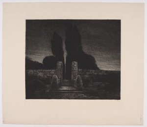 En Kirkegaard. Aften af Emil Krause