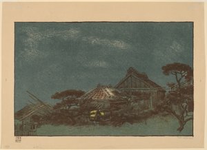 Aften i Fukagawa af Emil Orlik