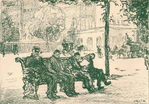 På Victoria Embankment, 1898 af Emil Orlik