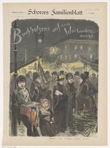 Familien Buchholz på Kerstmarkt Buchholzens på julemarkedet (titel på objekt) af Emil Ost