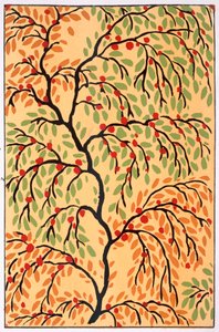 Buketter og løv ca. 1925 (farve litho) af Émile Allain Séguy