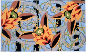 Blomster og løv, ca. 1925 (pochoir-tryk) af Émile Allain Séguy