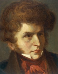Frankrig, La-Cote-Saint-Andre, Portræt af Hector Berlioz af Emile (after) Signol