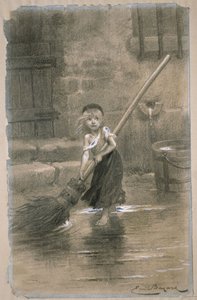 Cosette. Illustration fra Les Misérables af Victor Hugo, 1862
