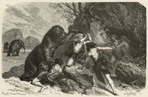 Mennesket i den store bjørns og mammuttens tid af Emile Antoine Bayard