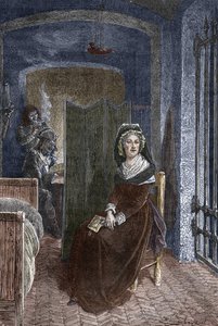 Marie Antoinette spærret inde i Conciergerie-fængslet i Paris