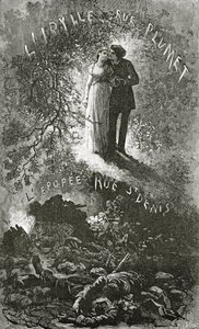 Marius og Cosette, 1800-tallet (bw-gravering) af Emile Antoine Bayard