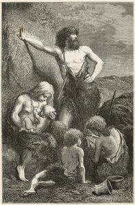 En familie i stenalderen af Emile Antoine Bayard