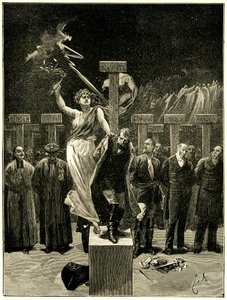 Victor Hugo, Les Chatiments, illustration af Emile Bayard. "" Det ville være en fejl at tro, at disse ting/vil ende med sange og apoteoser""". Det siges, at denne evocation af fremtiden forårsagede frygten for Napoleon 3. af Emile Antoine Bayard
