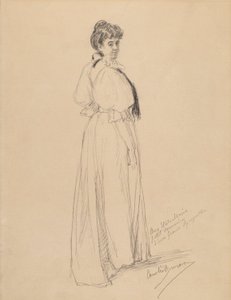 Skitse af en dame af Emile Auguste Carolus Duran