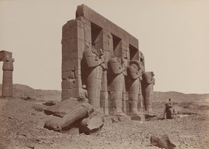 Theben, Temple of Ramasseum, Shattered Colossi, 1870