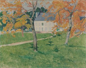 Hus blandt træer- Pont-Aven af Emile Bernard