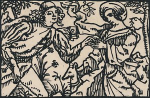 Illustration til Villons Petit Testament, 1919 af Emile Bernard