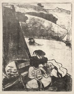 Les Bretonneries: The Return from the Pilgrimage af Emile Bernard