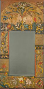 Spejlramme dekoreret med planter, blomster og to kvindefigurer, 1908 af Emile Bernard