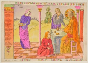 Den hellige Marta og Maria foran Jesus Kristus af Emile Bernard