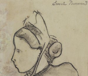 Studie af en bretonsk kvinde af Emile Bernard