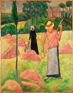 Kvinde med rive ... (olie på lærred) af Emile Bernard