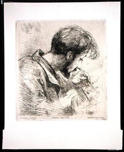 Portræt af Paul Rajon af Emile Boilvin