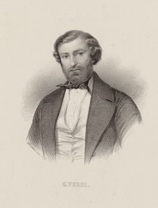 Portræt af komponisten Giuseppe Verdi 1813-1901, ca 1860.