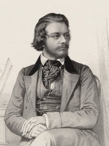 Portræt af pianisten og komponisten Theodor Leschetizky 1830-1915, ca 1860.