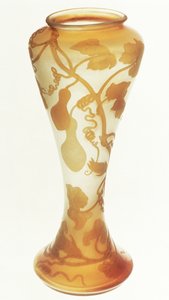 Vase fra Nancy, Frankrig, ca. 1900 (belagt, lamineret og uklar glas)