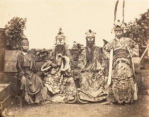Teaterkostumer, Saigon, Cochinchina, 1866. af Emile Gsell