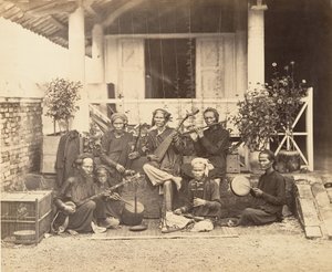 Annamitiske musikere, Saigon, Cochinchina, 1866.