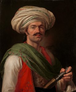 Portræt af en Mameluke, der siges at være Roustam Raza ca. 1781-1845, 1810. af Emile Jean Horace Vernet
