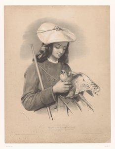 Hyrde fra Pyrenæerne med en falk i hænderne Pâtre des Pyrenees (Ossun) (titel på objekt) Studier af udvalgte kunstnere (serietitel) Etudes choisies (serietitel på objekt)