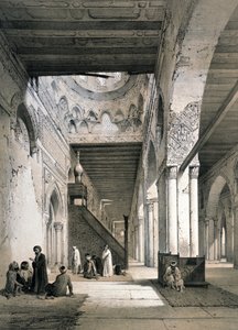 Ahmad Ibn Tuluns moské, Cairo: Interiør af Maqsura, 9. århundrede. 19. århundrede (litografi fra 