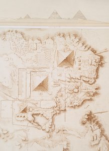 Plan over en del af Memphis nekropolis, Giza Plateau af Emile Prisse dAvennes