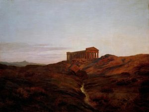 Gamle land, templet i Segesta på Sicilien