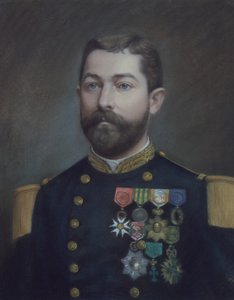 Portræt af Emile Commander Duboc (1852 - 1935), helten fra erobringen af Tonkin (maleri) af Emile Richard Haumont