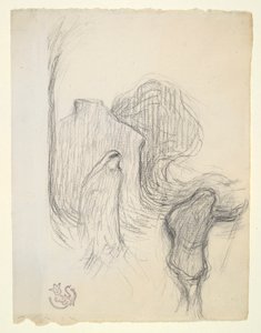 Studie til Mystic Landscape på Meudon af Emile Schuffenecker