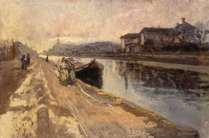 Tavalliset Naviglio-kanavan varrella