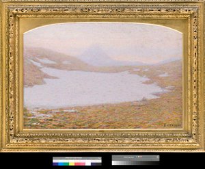 Forår i høje bjerge (Bjerge ved forår) Maleri af Emilio Longoni (1859-1932) 1912 Privat samling af Emilio Longoni
