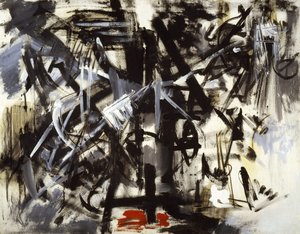 Moderne korsfæstelse nr. 4 (olie på lærred) af Emilio Vedova