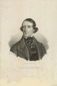 Portræt af August Bournonville 1805-1879, 1842. af Emilius Ditlev Baerentzen